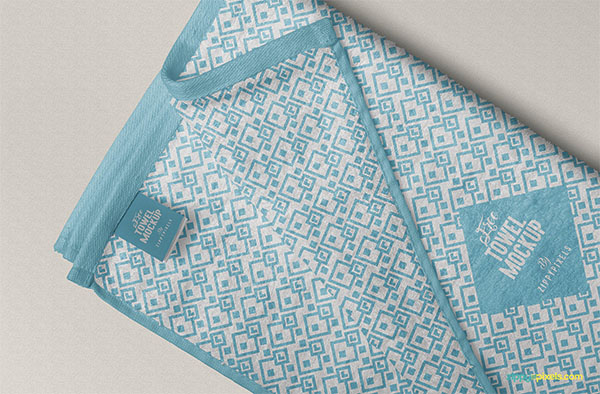 Free Elegant Full Towel Mockup