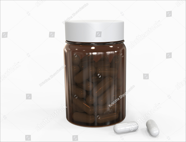 High Quality Pills Bottle Mockup