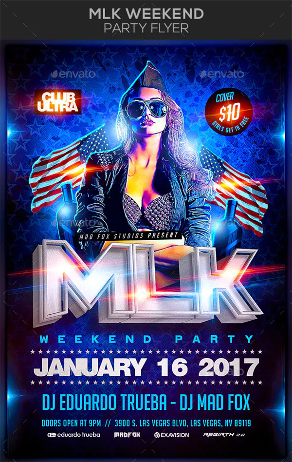 MLK Weekend Party Flyer Templates
