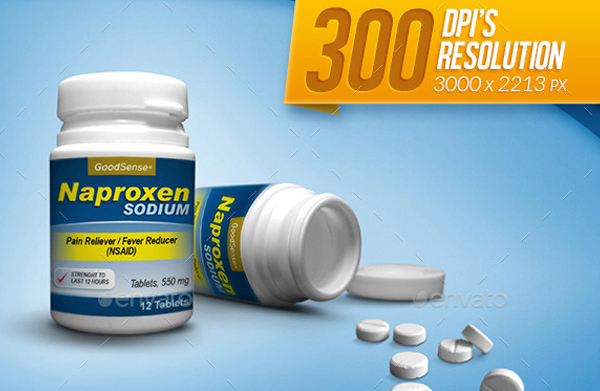 Medicine, Tablets, and Pills Bottle Mockup