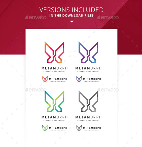 Metamorphosis Butterfly Logo