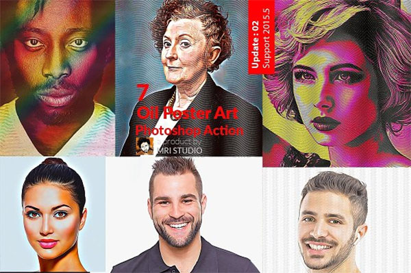 Oil Poster Art Photoshop Action