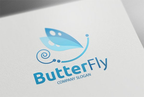 PSD Butterfly Logo Template