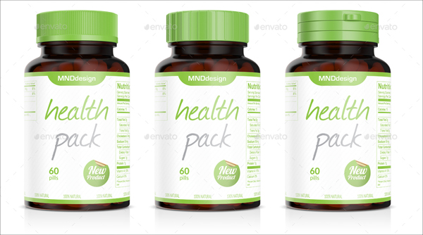 Pills Bottle Mockup Photoshop Template