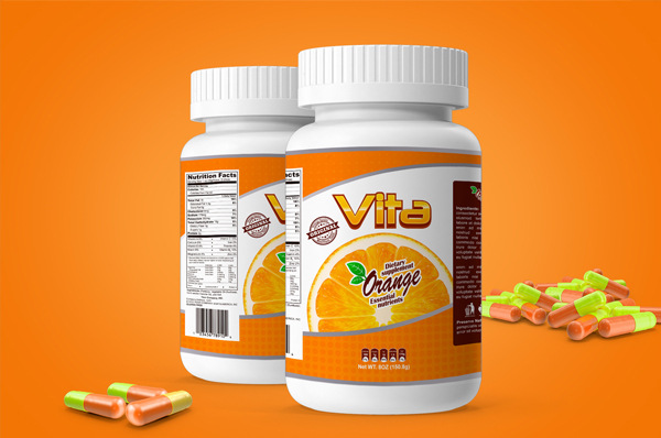 Pills Bottle Vitamin Mockup Template