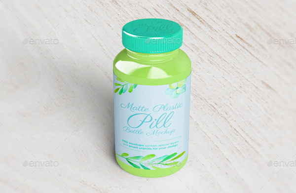 Plastic Pills Bottle Mockups