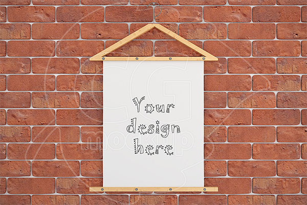 Poster Mockup 8 x 10 Brick Wall