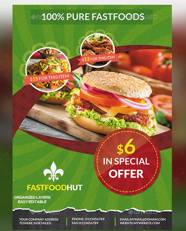 Printable Food Flyer Template