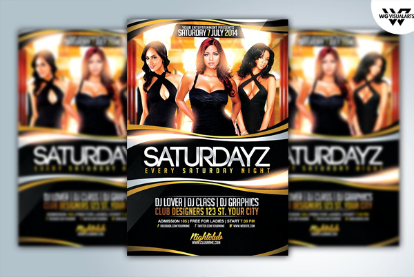 Saturday Night Flyer Template