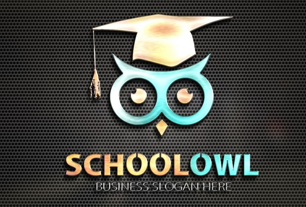 School Owl Logo Design