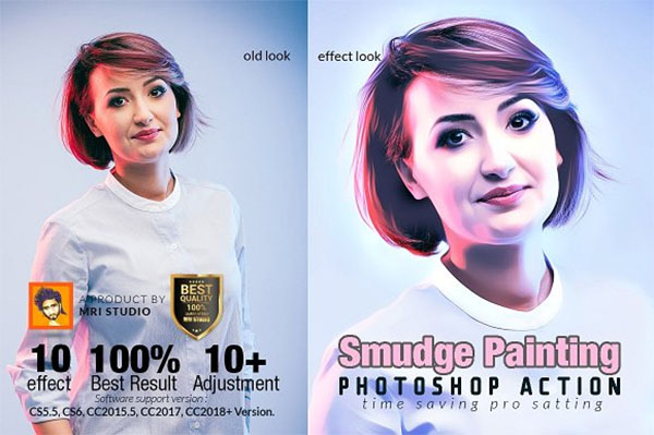Smudge Painting Photoshop Action