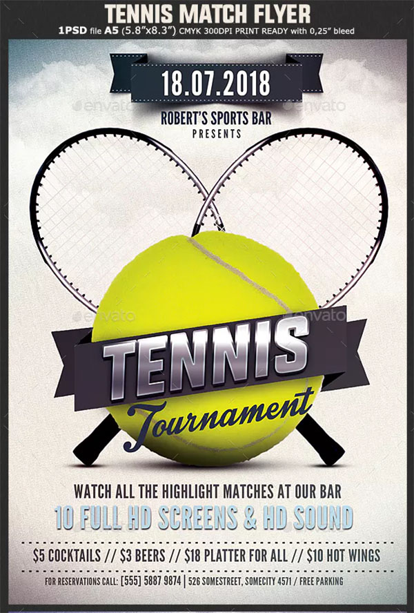 71+ Tennis Flyer Templates | Free & Premium PSD | Ai | Word ( Doc ) | InDesign Formats Download
