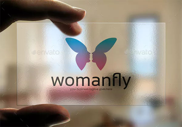 Woman Butterfly Logo Template