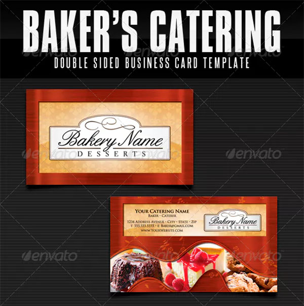 Baker's Catering Business Card Templates