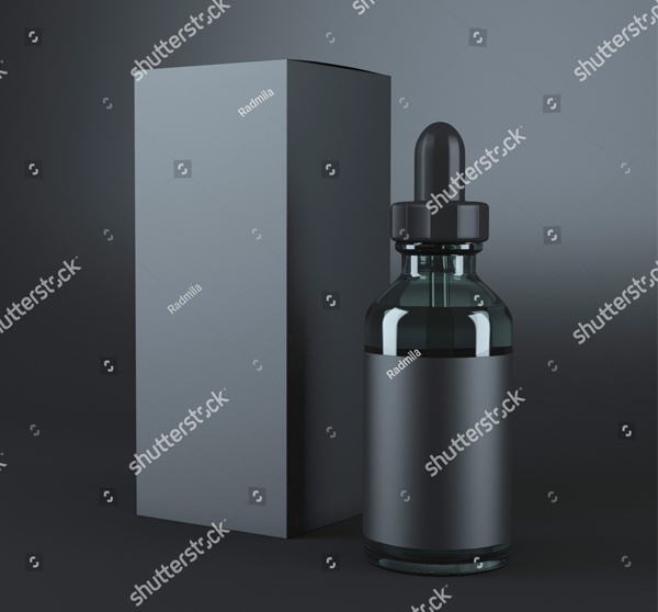 Black Vape Bottles Mockup