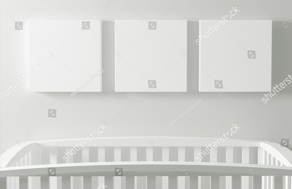 Canvas Poster Square Mockup