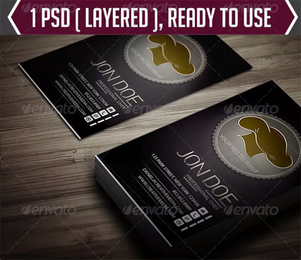 Chef Restaurant Business Card