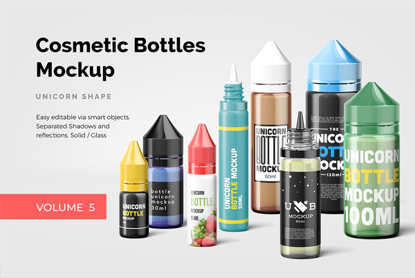 Cosmetic Bottles Mockup