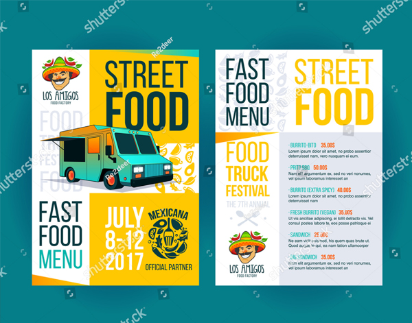 Creative Fast Food Truck Flyer Template