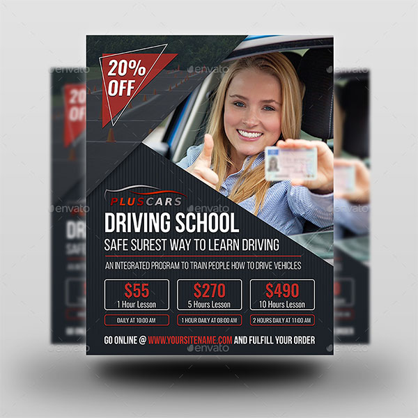 Driving School Leaflet Template