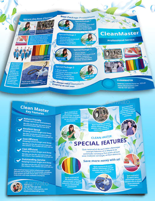 Eco Cleaning Service Tri fold Brochure