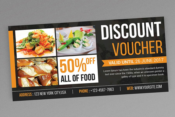 Editable Food Discount Voucher