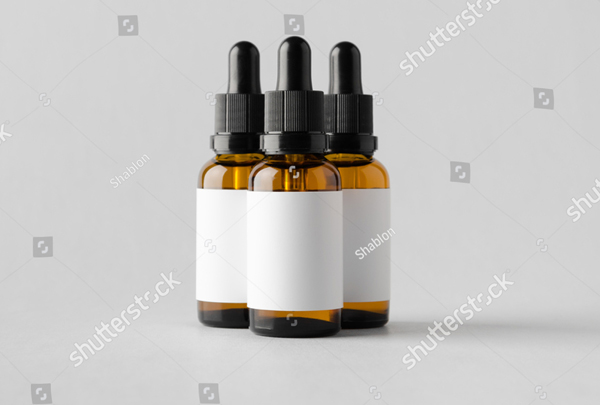 Empty Dropper Bottles Mockup
