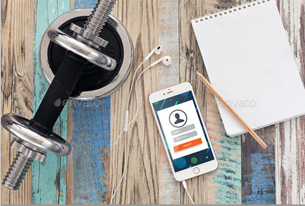 Fitness Phone Photo Mockup