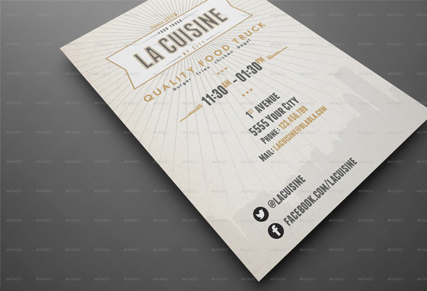 Food Truck Menu Flyer