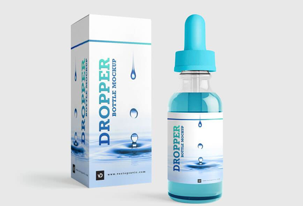 Free Dropper Bottle Mockup