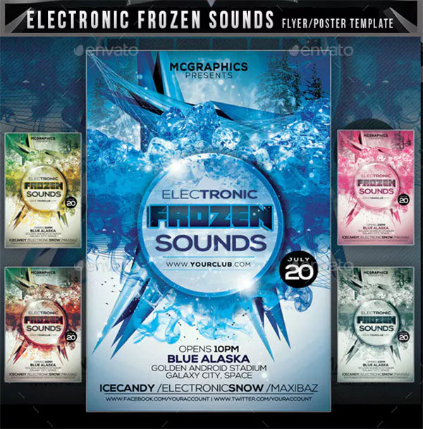 Frozen Sounds Flyer Template