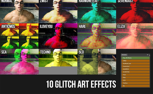Glitch Art Photoshop Actions