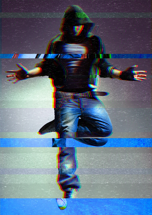 Glitched Photoshop Action