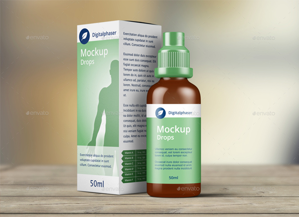 Herbal Drops Bottle Mockup