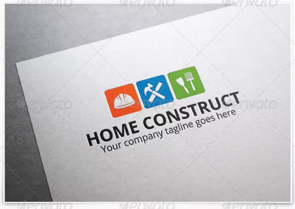 Home Construct Logo Template
