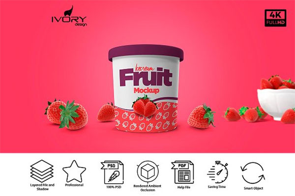 Ice Cream Cup Mockup