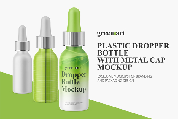 Matte Dropper Bottle Mockup