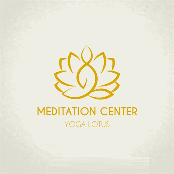 Meditation Center Logo Free Vector