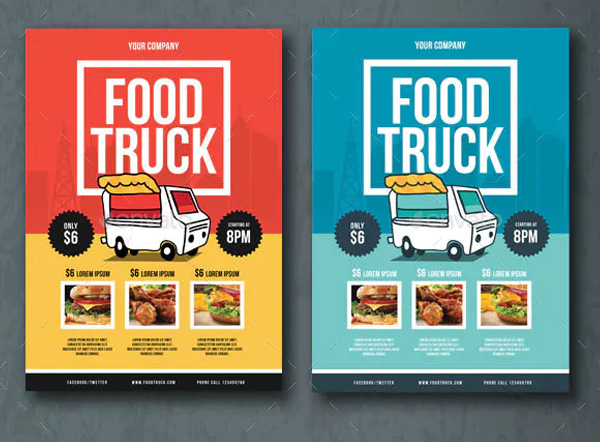 Modern Food Truck Flyer Template