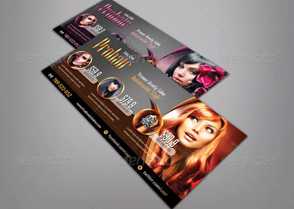 Modern Salon Rack Card and Flyer Template