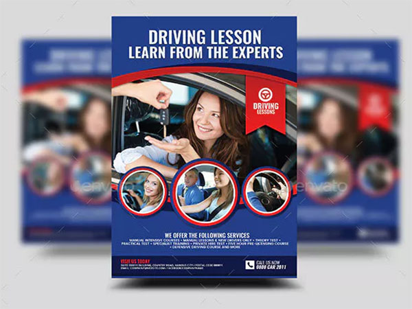 Safe Driving Lesson Services Flyer