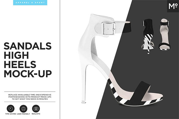 Sandals High Heels Mock-up