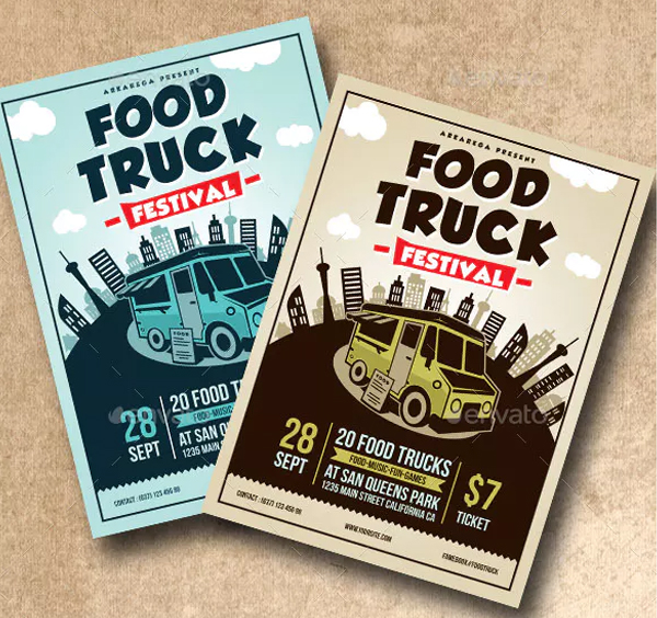 Simple Food Truck Flyer 