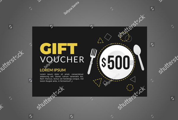 Vector Design Food Gift Voucher Template