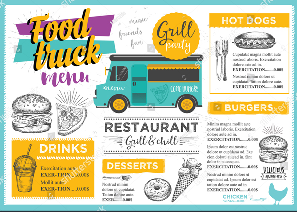 Vector Food Menu Flyer