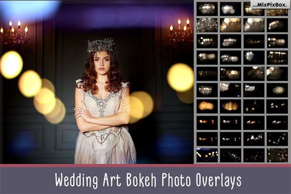 Wedding Art Bokeh Photo Overlays