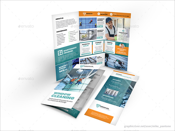Window Cleaning Brochure Design Template