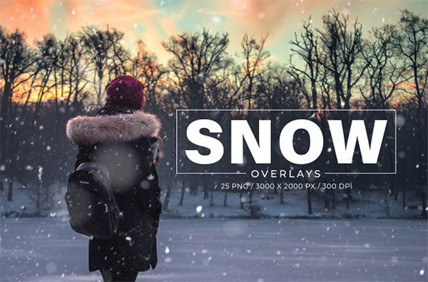 25 Snow Photoshop Overlays