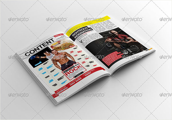 Body Mens Fitness Magazine A3 Cover Templates