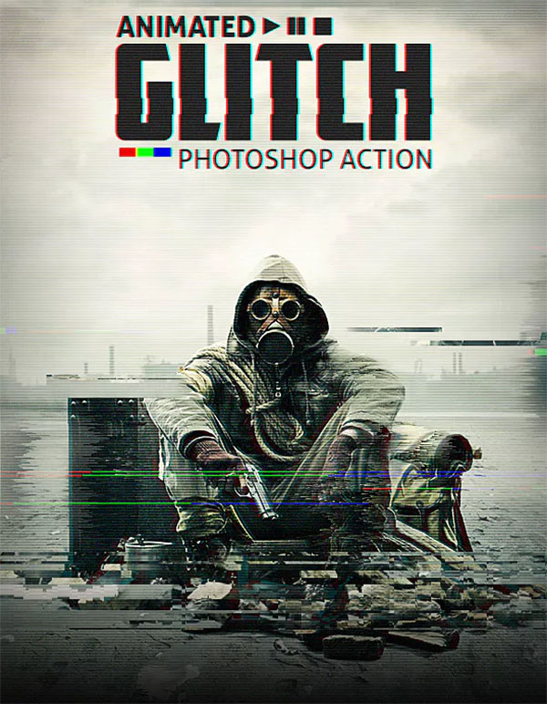 Animated Glitch Photoshop Action
